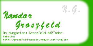 nandor groszfeld business card